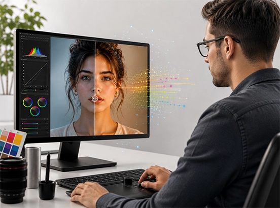 AI-Augmented Portrait Color Correction Services