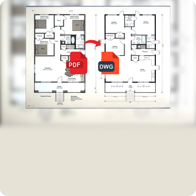 PDF to DWG Floor Plan Conversion