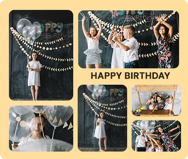 Birthday Event Photo Montage Services